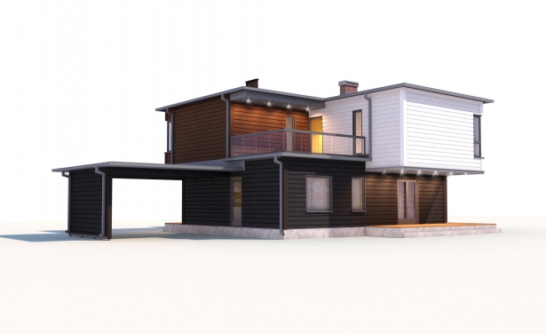 проект дома с плоской крышей
